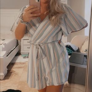 Striped M romper